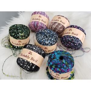 Lot of 7 NOS Ass. Colors (2) SPARKLY TRAIL‎ TWINKLY VINTAGE PINK BLUE COLORFUL